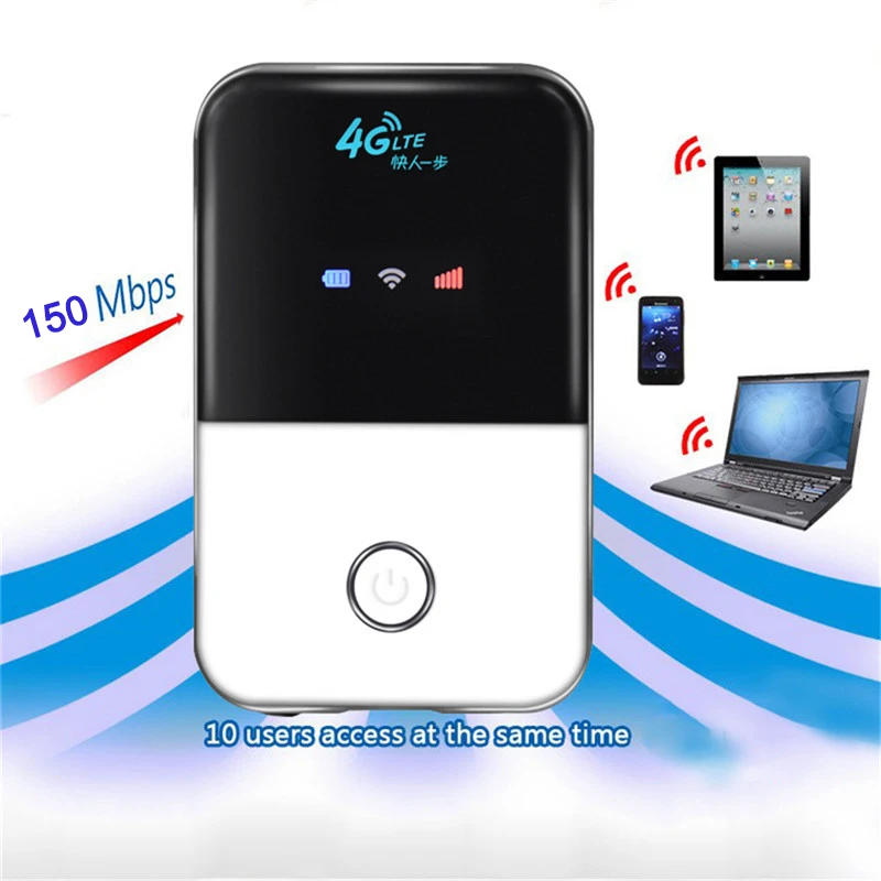 TIANJIE 4G Lte Pocket Wifi Router Car Mobile Hotspot Wireless Broadband Mifi Unlocked Modem With Sim Card Slot