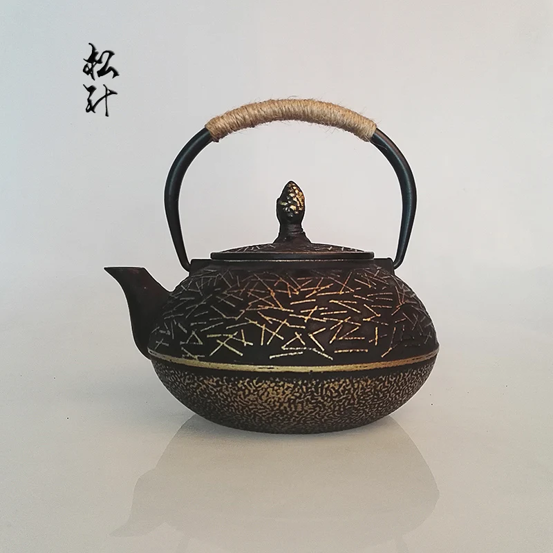 

Free shipping Fashion style kettle, kitchen drinking ware cast iron tea pot, 900ml Chinese tradional teapots