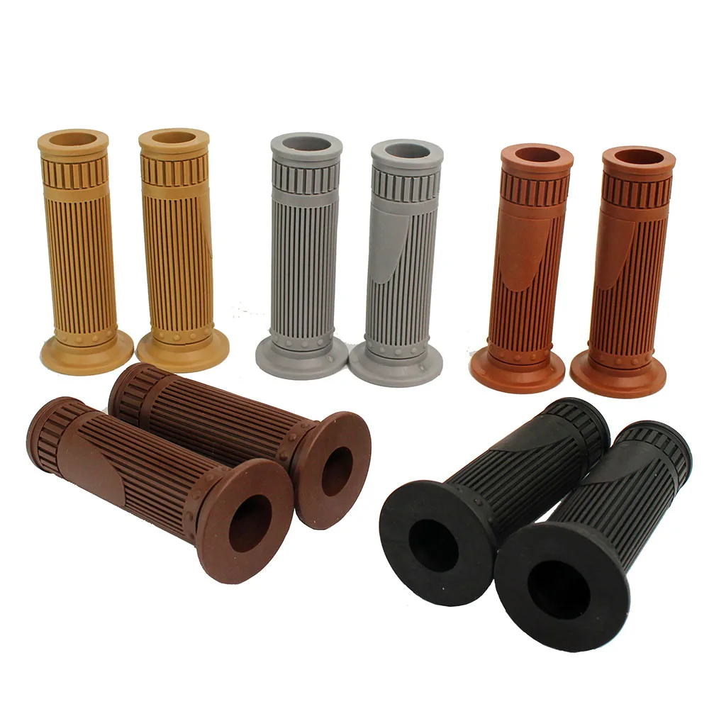 

Motorcycle Universal 7/8 22MM Cafe racer Vintage rubber Handlebar Hand grips For Honda Suzuki Yamaha BMW Bobber Custom KTM
