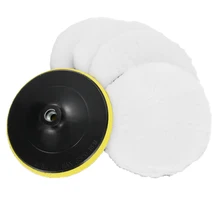 5 шт./компл. " полировщик/буфер мягкий шерстяной берет& Pad крюк петля для полировки/полировки стекла полировки комплект Уход за автомобильной краской