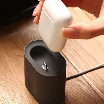 

Charging Dock Station Soft Silicone Mini Portable Desk Charging Base Stand Holder for Air Pods Case Charger