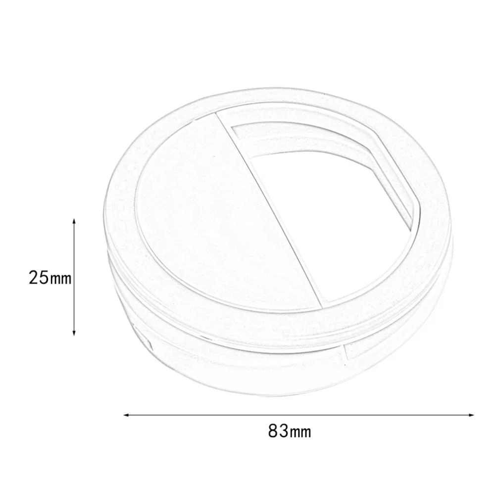 Wonnaby светодиодный светильник для селфи, портативный универсальный кольцевой светильник для селфи, обновленный объектив для мобильного телефона, лампа для селфи, Кольцевая вспышка для iphone