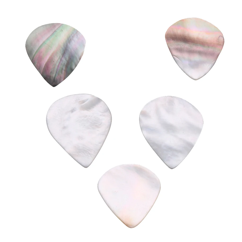 MagiDeal 5 Pieces Electric Guitar Pick Acoustic Music Picks Plectrum Shell Felt Picks Ukulele Guitar 1.2mm Plectrums Pick    