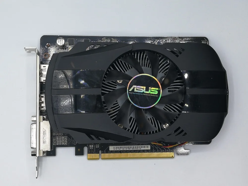 Используется, ASUS HD7750 1 ГБ DDR5 128 бит игровой Настольный ПК видеокарта, Протестировано хорошо