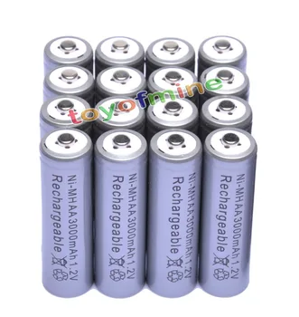 

16x AA 3000mAh 2A 1.2 V Ni-MH Grey Rechargeable Battery Cell for MP3 RC Toys