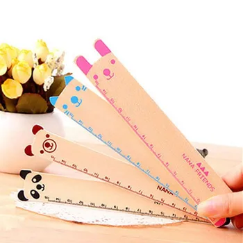 

40 Pcs/lot Cute Cartoon Animals Head Straight Rulers Wooden Ruler School Office Supplies Stationary Party Favor