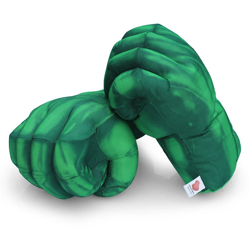 

Hot Sell New Arrival 2pcs/Pair Action Figure Hulk Smash Hands Plush Gloves Performing Props Kids Toys 33cm Free Shipping
