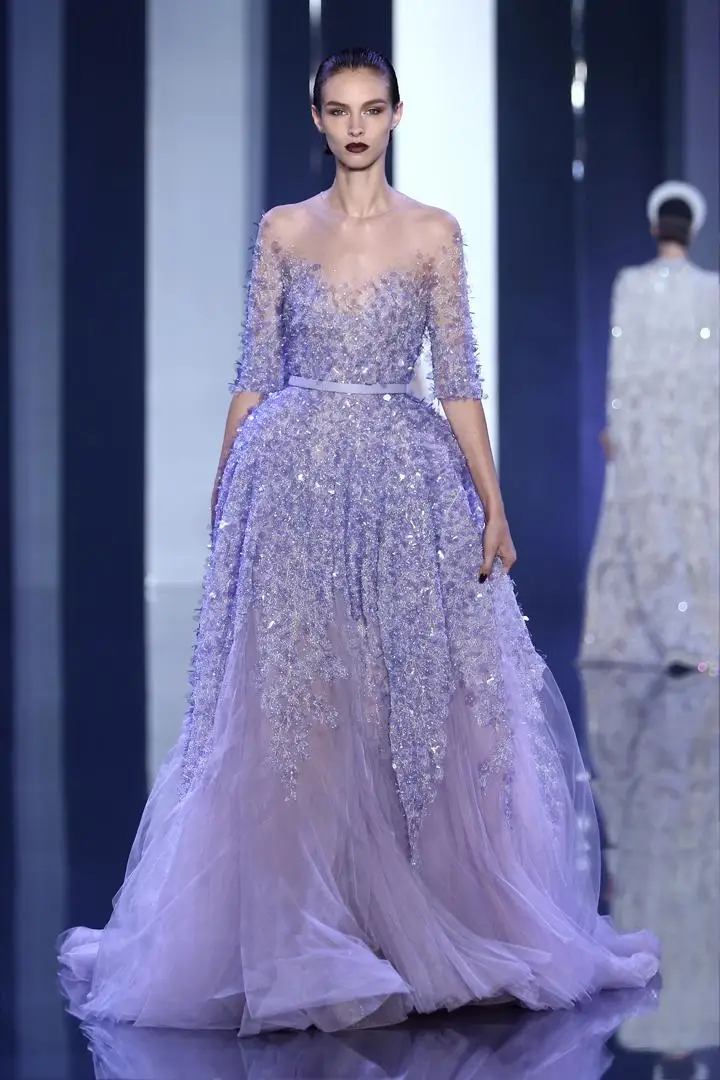 Elie Saab Wedding Dress Half Shoulder