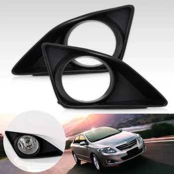 

DWCX Front Right + Left Fog Light Lamp Grille Cover Foglight Bezel For Toyota Corolla 2007 2008 2009 2010