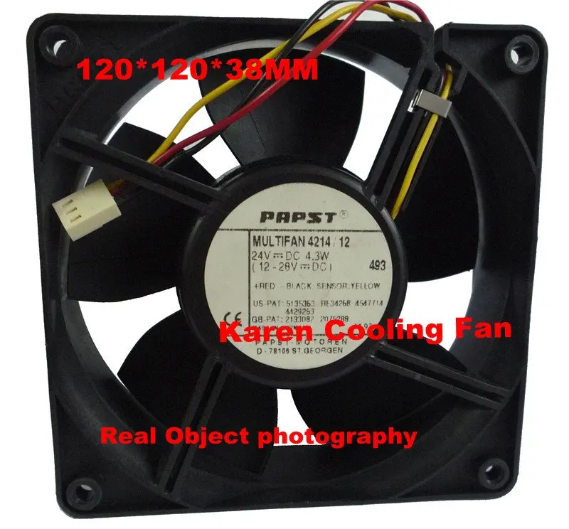 

EBM Papst 12cm 12038 24V 4.3W Multifan 4214 3Wire Cooling Fan