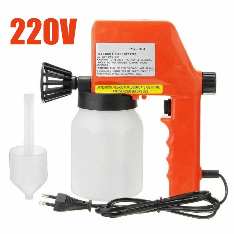 

1 set 220V EU Plug Large Capacity 600ml Electric Paint Sprayer Paint Sprayer Hand Held Spray Gun For House Painting Sprayer
