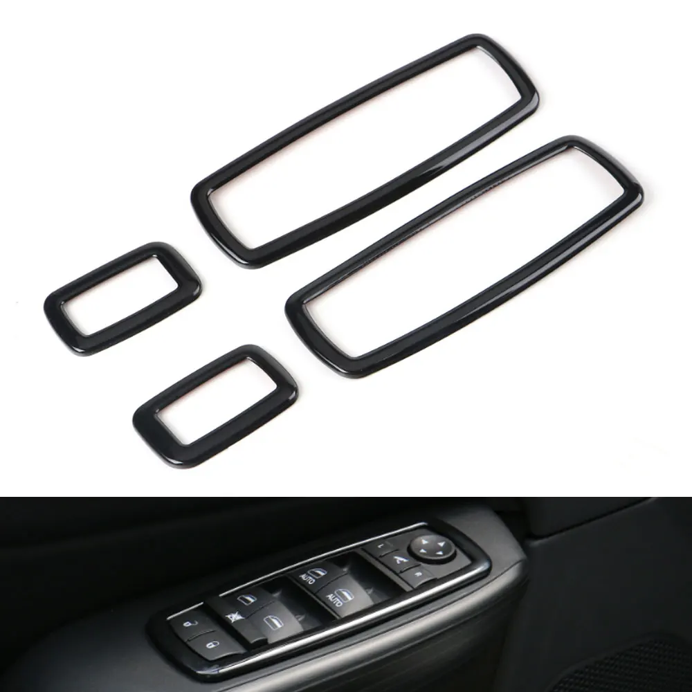 4pcs Interior Chrome Window Switch Button Cover Trim For Ford Explorer 2011-2014