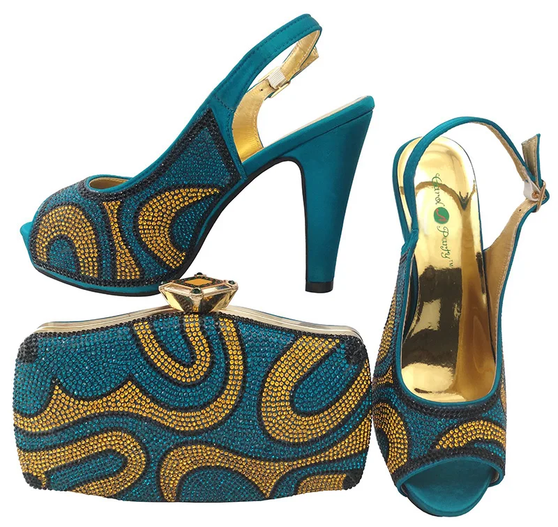 

New arrival italian shoes and bag set african women shoes bag matching set clutches bag sandal shoes free shipping SB8103-1