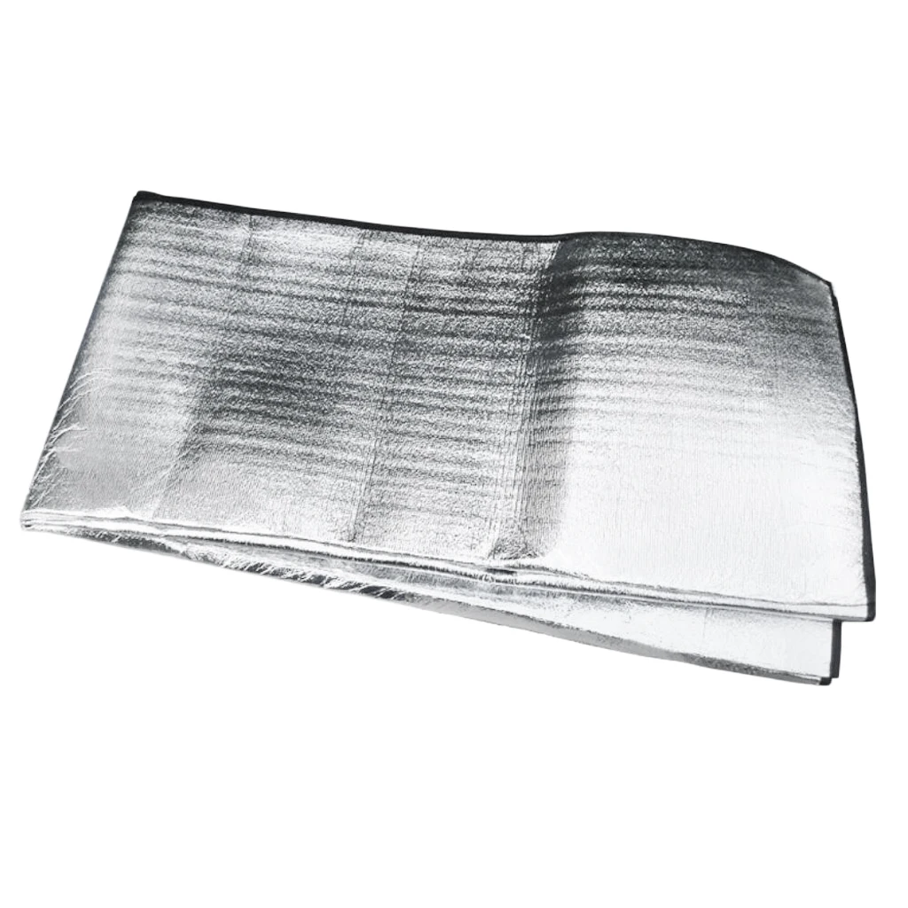 Camping Blanket Waterproof Emergency Thermal Mat Lightweight Reflective Tarp Aluminum Foil Picnic Pad for Sleeping Trip Hiking