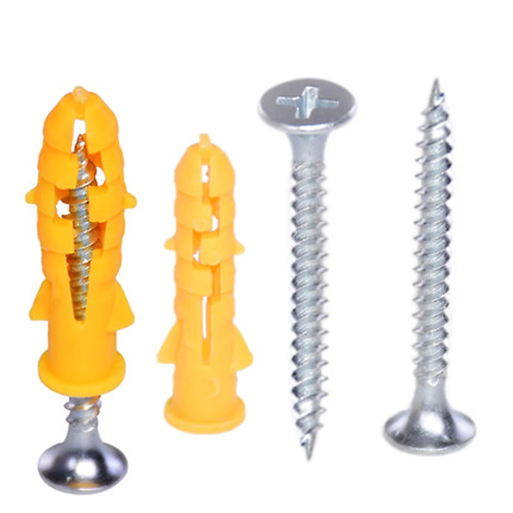 

6MM 50pcs plastic expansion pipe Wall Plugs Plastic Expansion with screw kit