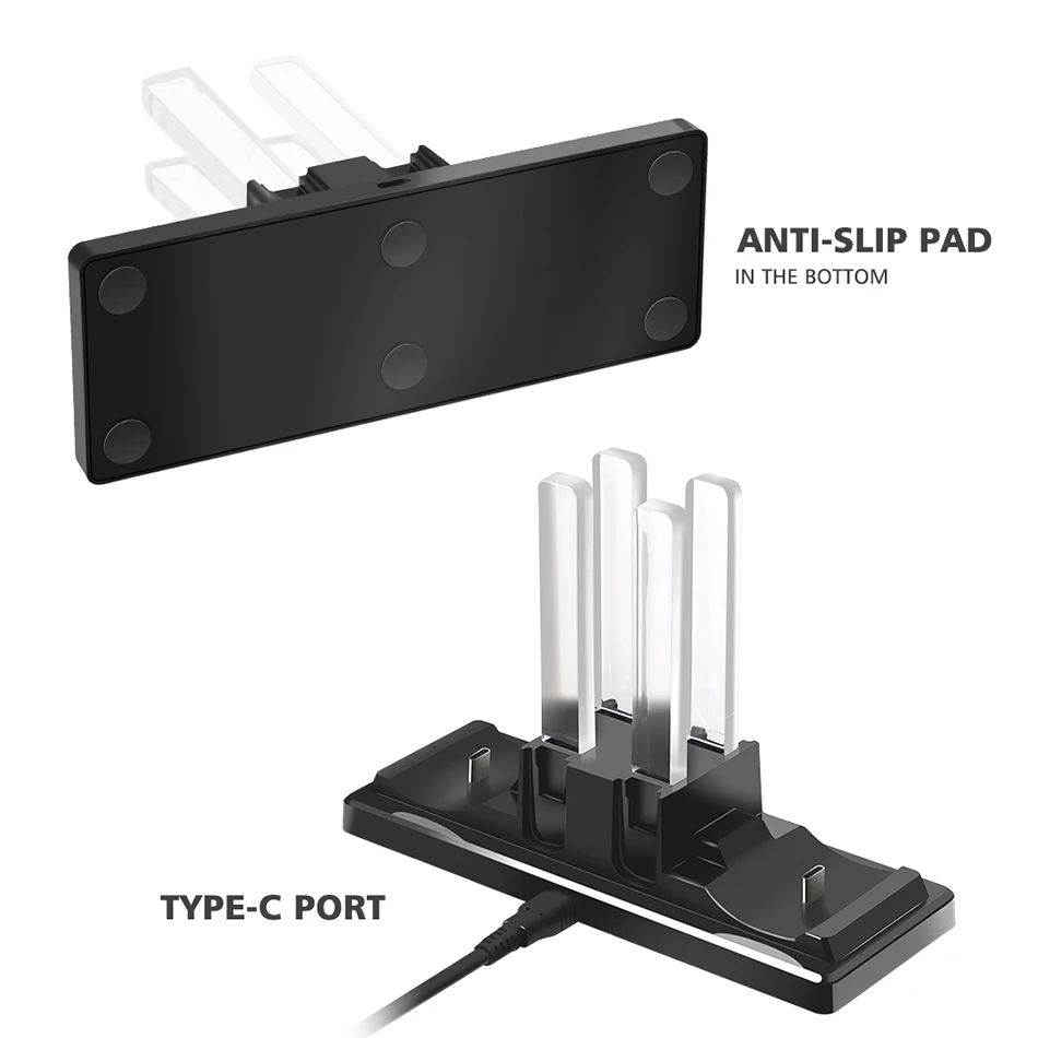 6 в 1 зарядная док-станция контроллер подставка с подзарядкой Светодиодный индикатор для nintendo Switch Joy-con Pro контроллер зарядное устройство