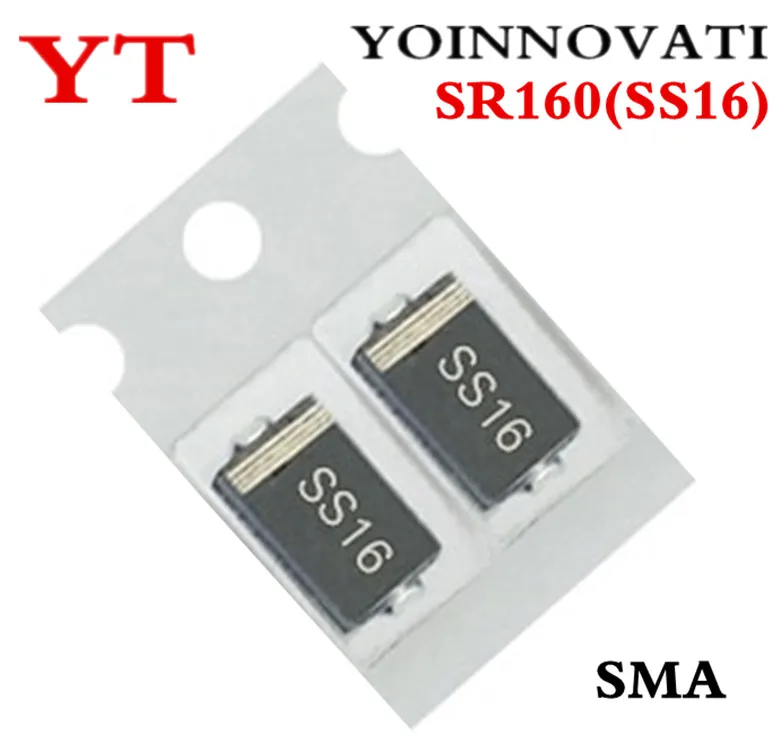 

100 шт./лот SS16 SR160 SMA 60V 1A SMD IC лучшее качество