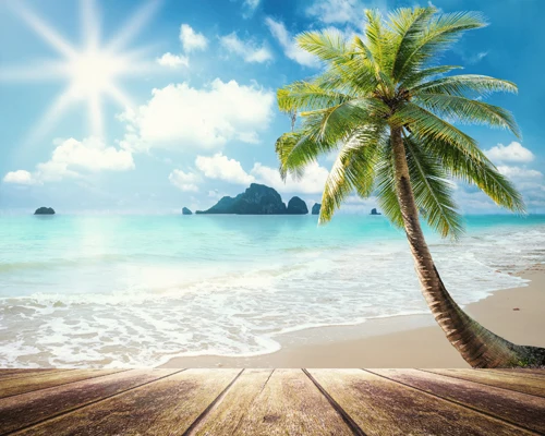 HUAYI Art fabric Beach Scenery Photography Backdrop Studios For Newborns Props D-9600 | Электроника