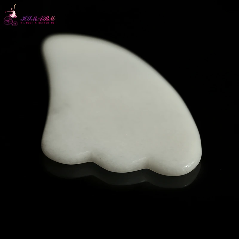 1 Pcs 100% natural white jade guasha massage tool facial treatment scraping health care 1 Pcs 100% natural white jade guasha massage tool facial treatment scraping health care