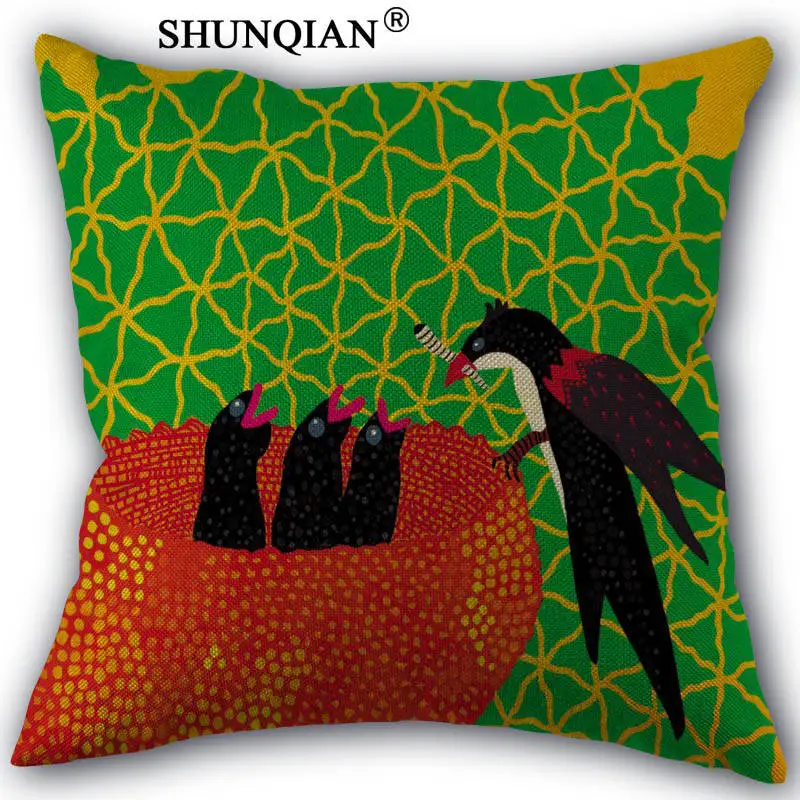 Пользовательские Yayoi Kusama Art льняная хлопчатобумажная ткань японский Стильный чехол для подушки высокого качества печать домашние декоративные наволочки 45x45 см - Цвет: Pillowcase