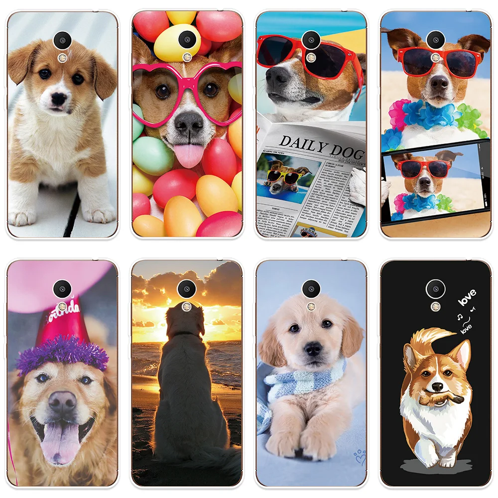 

Phone Case For Meizu M3 M5 M6 NTOE M3S M5S M5C M6S M6T U10 U20 Cover Cute Pet Dog Patterned Silicone Soft Shell Cover Case