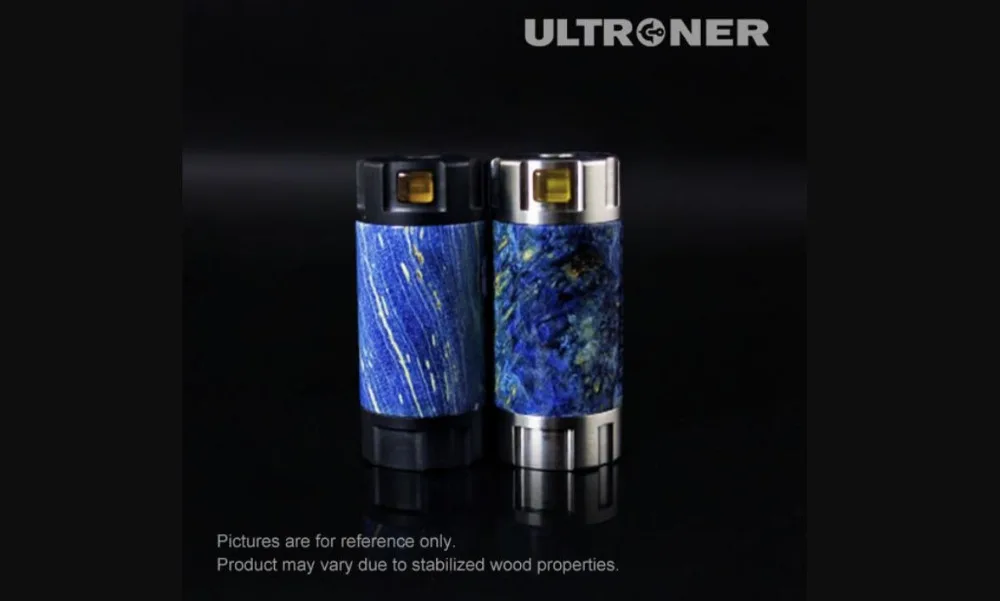 Электронные сигареты Ultroner Mini Stick 18350 мех мод 24 мм Диаметр питание от одного 18350 стабилизированного дерева Vape испаритель