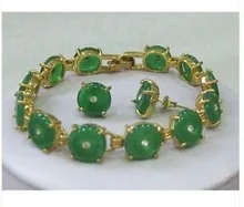 Дубай, Африканский стиль, бусы, ювелирный набор, Красивая Зеленая жемчужина, браслет, серьги, набор, кварцевые, с тонким покрытием, для невесты, широкий