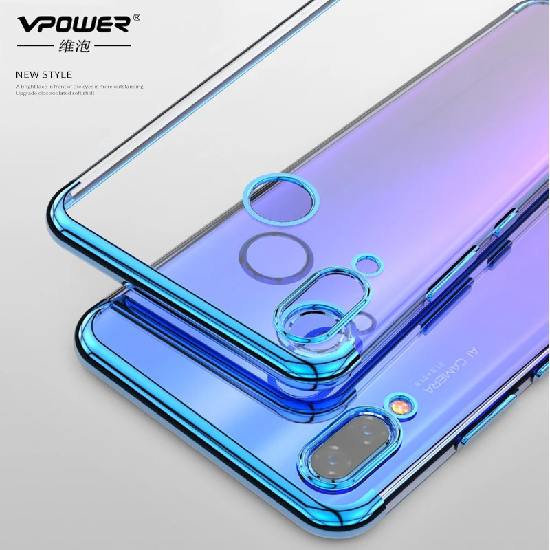For Huawei Nova 3 case Vpower Painted frame Crystal Clear tpu soft Phone for huawei nova cover | Мобильные телефоны и