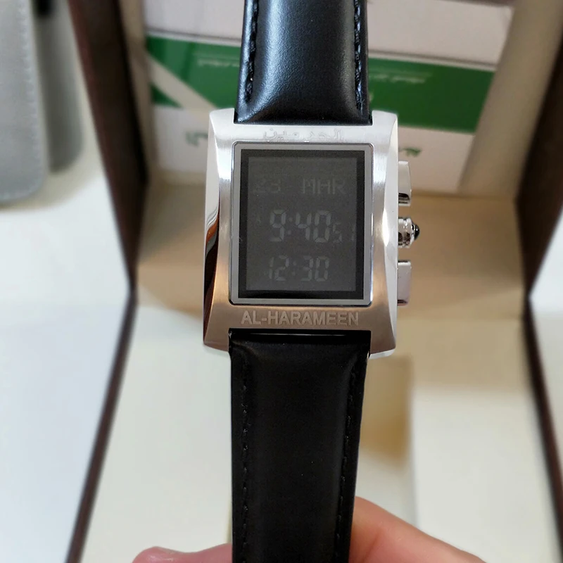 Muslim Watch with Adhan Time black screen Hijri