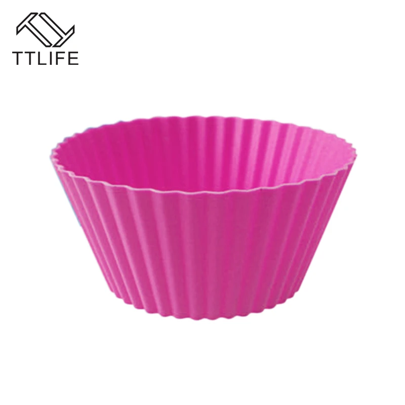

TTLIFE Hight Quality Silicone Cake Cupcake Liner Baking Cup Mold Muffin Round Cup Cake Tool Bakeware Baking Pastry Tools Kitchen