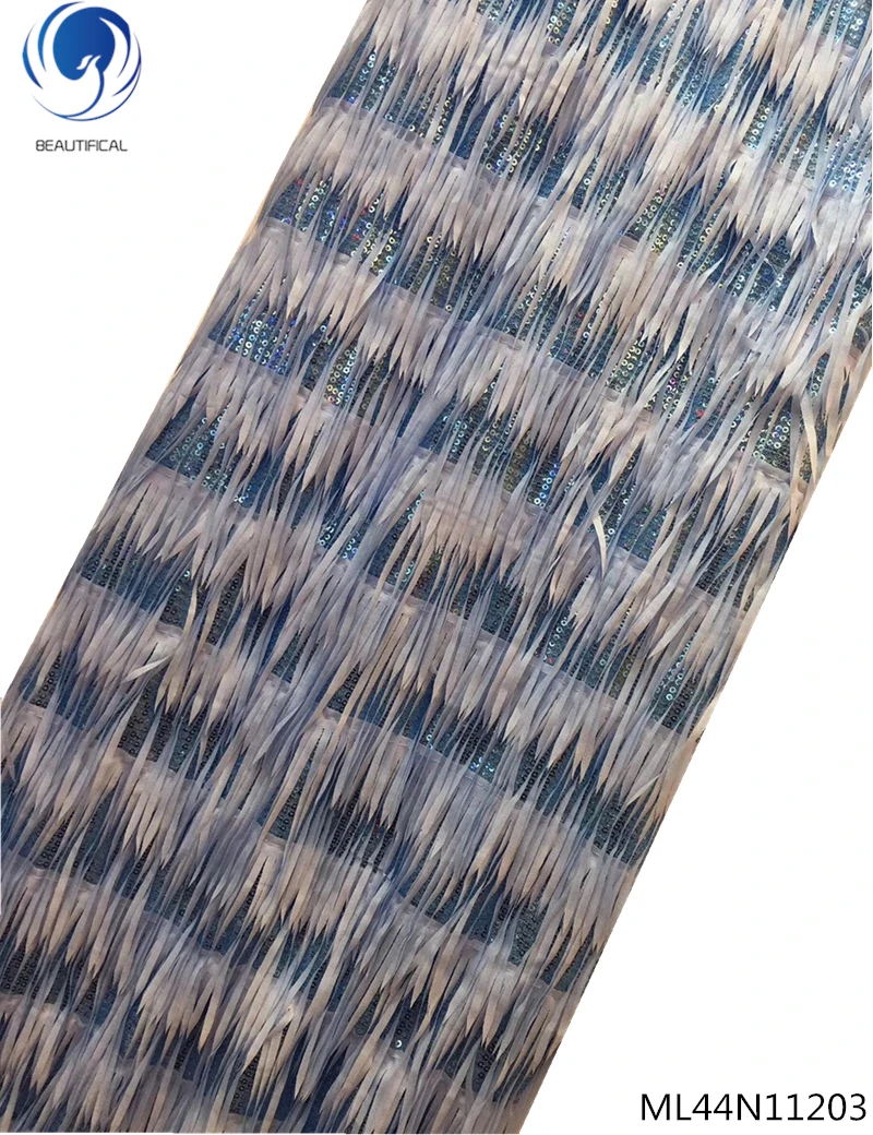 

BEAUTIFICAL sequins lace fabrics tulle fabric lace top quality latest nigerian african lace for wedding dress 5yard/lot ML44N112