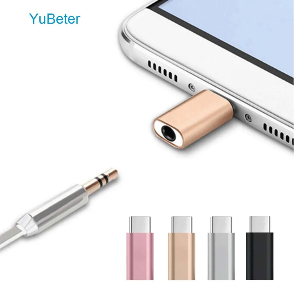 YuBeter USB C Type к аудио 3 1 5 мм AUX мини портативный адаптер для наушников Xiaomi 8 Huawei LeTV 2 Nut