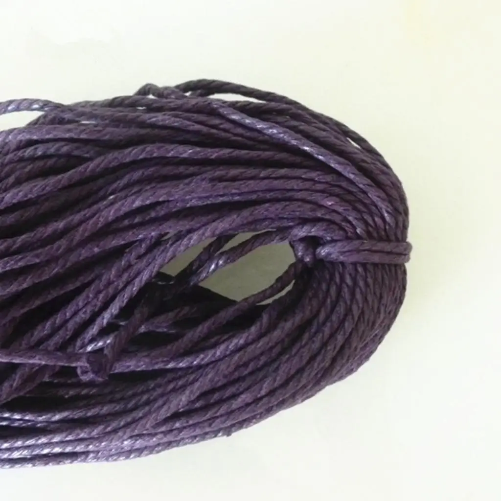 12pieces Mixed Color 2mm Round Wax Cotton Cord Thread DIY Bracelet Necklace Jewelry Beading Craft Supply