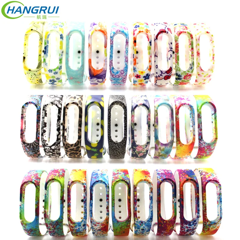 

Hangrui silicone bracelet for xiaomi mi band 2 strap Colorful Wristband Replacement for Xiaomi Mi Band 1S smartband for miband 2