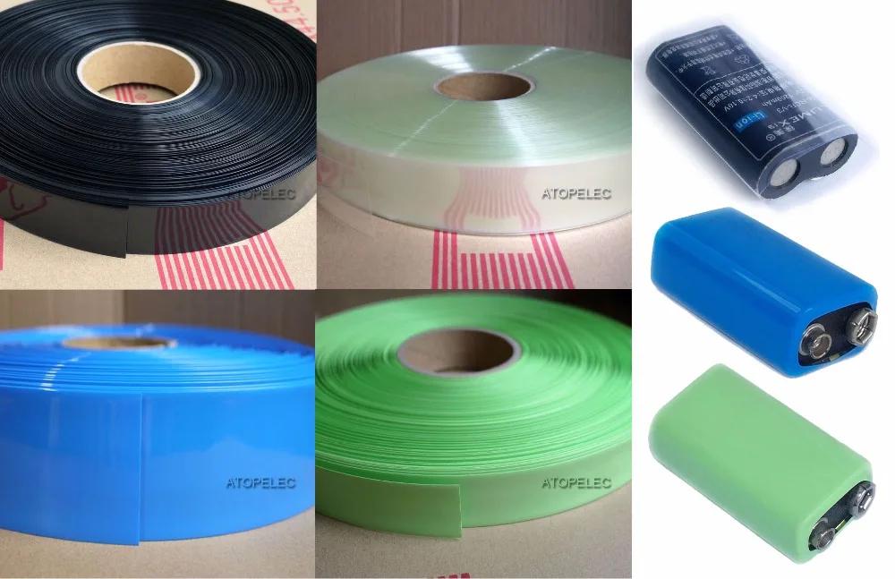 

(AA CRV3 CR-V3 9V Battery Wrap) Wide 40MM / Diameter 25MM PVC 2:1 Heat Shrink Tubing Black/Red/Yellow/Green/Blue/White/Clear