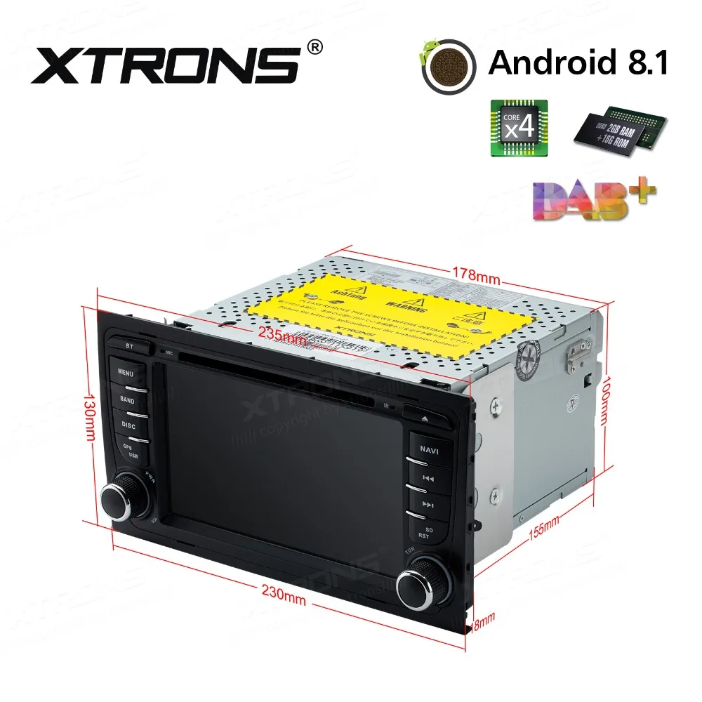 Sale XTRONS 7" Android 8.1 Radio GPS Car DVD Player RCA RDS USB for Audi A4 S4 B6 B7/RS4 2002 2003 2004 2005 2006 2007 2008/SEAT Exeo 3