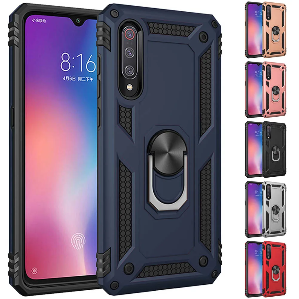 

for Xiaomi Mi 9 case silicone soft TPU PC shockproof Magnetic car holder phone case Mi9 cover mi 9 SE case car ring bracket case