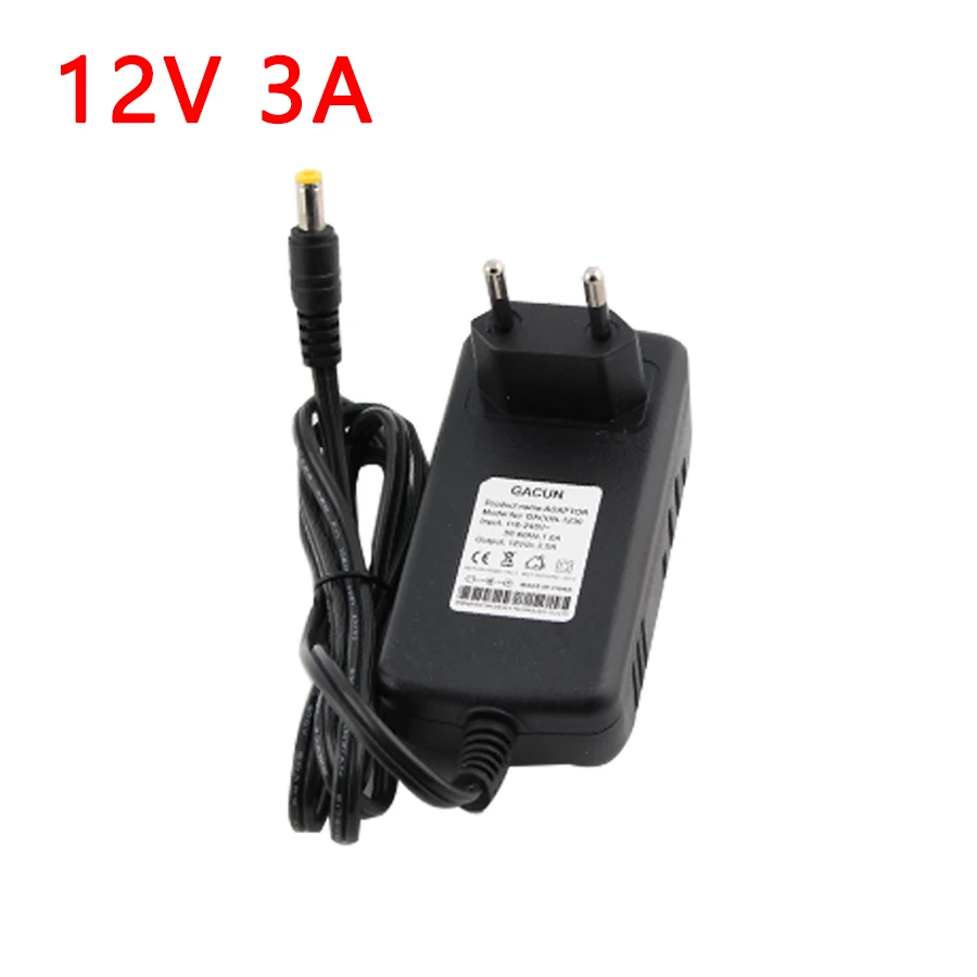 AC-DC 220 В до 12 В Питание 12V 1A 2A 3A 5A 6A 8A трансформатор регулируется Мощность адаптер переключения Зарядное устройство для детей возрастом от 12V светодиодные лампы - Цвет: 12V 3A