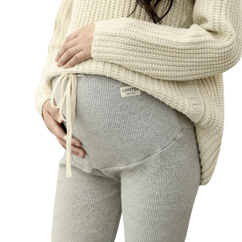 Новая высокая эластичная для беременных Леггинсы регулируемые женские брюки хлопковые легинсы для беременных женские Брюки Легинсы для беременных