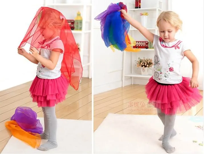 6 шт./упак. разноцветный бренд Gokie детский игровой шарф/детский дочерний родитель детский игровой платок для обучения Развивающие игрушки