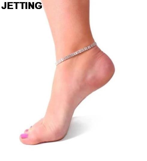 

JETTING Girls Crystal Rhinestone STRETCH CZ Tennis Ankle Chain ANKLET Bracelet SEXY Women Summer Beach Sand Jewelry