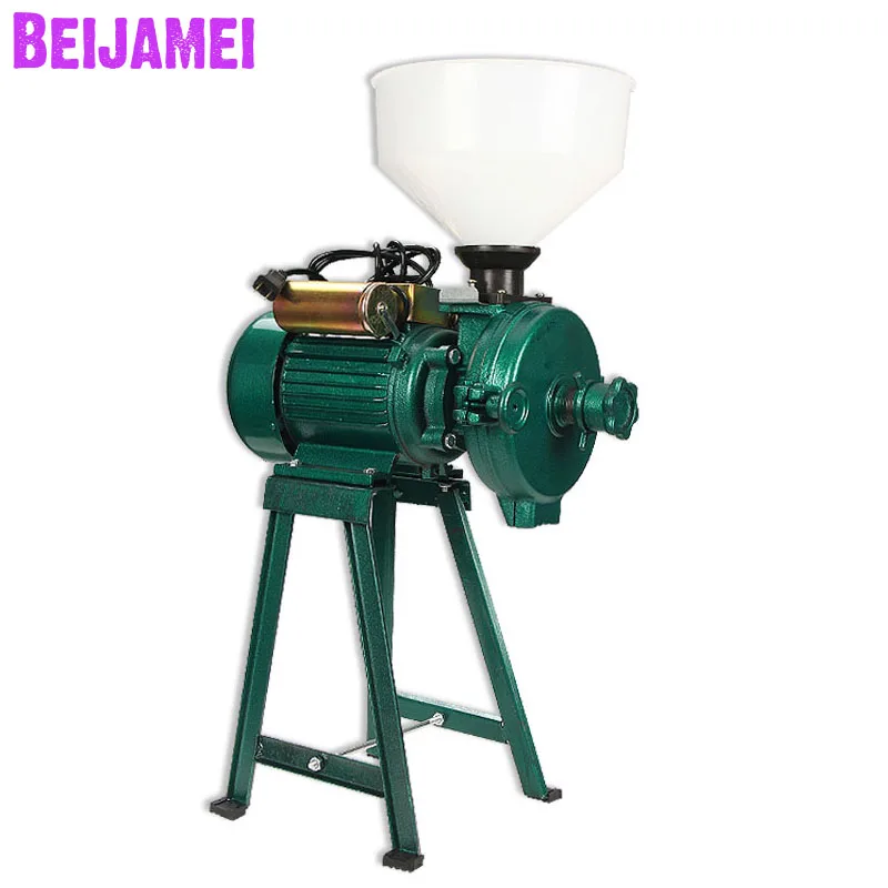 BEIJAMEI 220V Electric Feed Mill Wet Dry Cereals Grinding Household