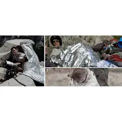PET Emergency Rescue одеяло для выживание на открытом воздухе изоляционное одеяло покрытие пленка спасательное одеяло
