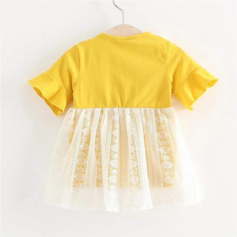 2019 New cute Toddler Kids Baby Girl Lace Flower Princess Tulle Dress Clothes Outfits baby show gifts (6)