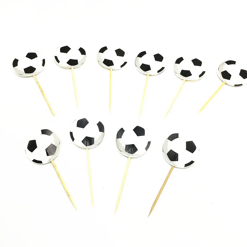 10 шт./лот футбольные топперы для торта фрукты Пикер день рождения свадебные