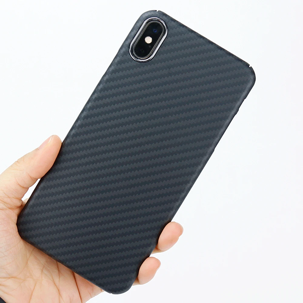 Slim Compatible Case for iPhone X Aramid Fiber [Real Body Armor Material] Case for iPhone XS XR XSMAX Cover Carbon Fiber Pattern iphone 11 Pro Max  silicone case