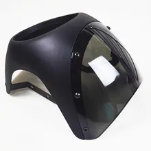 Мотоцикл ретро Кафе Racer Стиль фар обтекатель руля с экраном Универсальный Подходит 7 дюймов мотоцикл