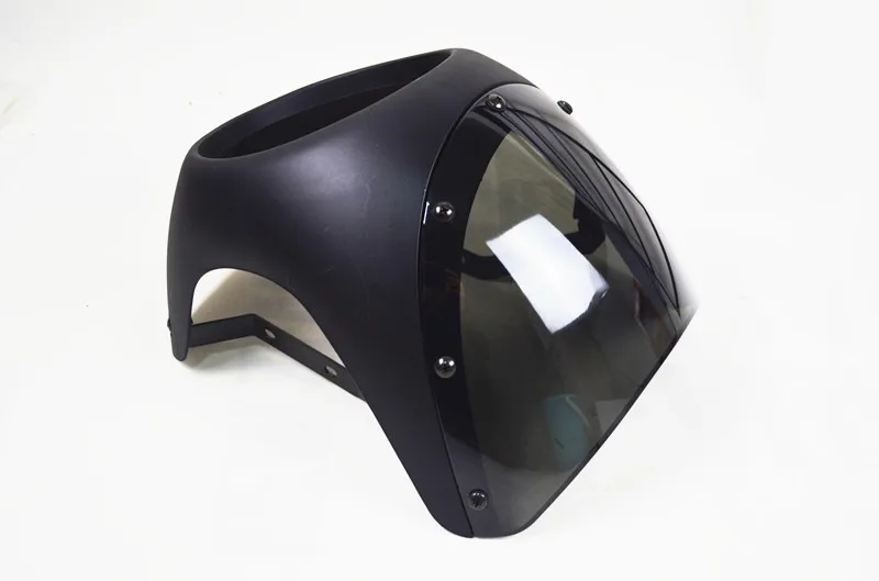 

Motorcycle Retro Cafe Racer Style Headlight Handlebar Fairing with Screen Universal fit 7 inch Motorbike