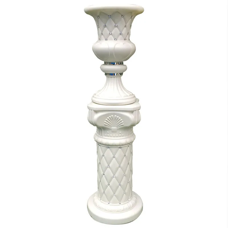 

4 pcs with flowerpot Set auger Wedding road led decorations stands / pillars wedding centerpieces vase wedding store