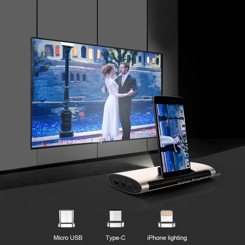 JMGO M6 Android 7 0 портативный мини проектор для домашнего кинотеатра Поддержка 1080P 4k